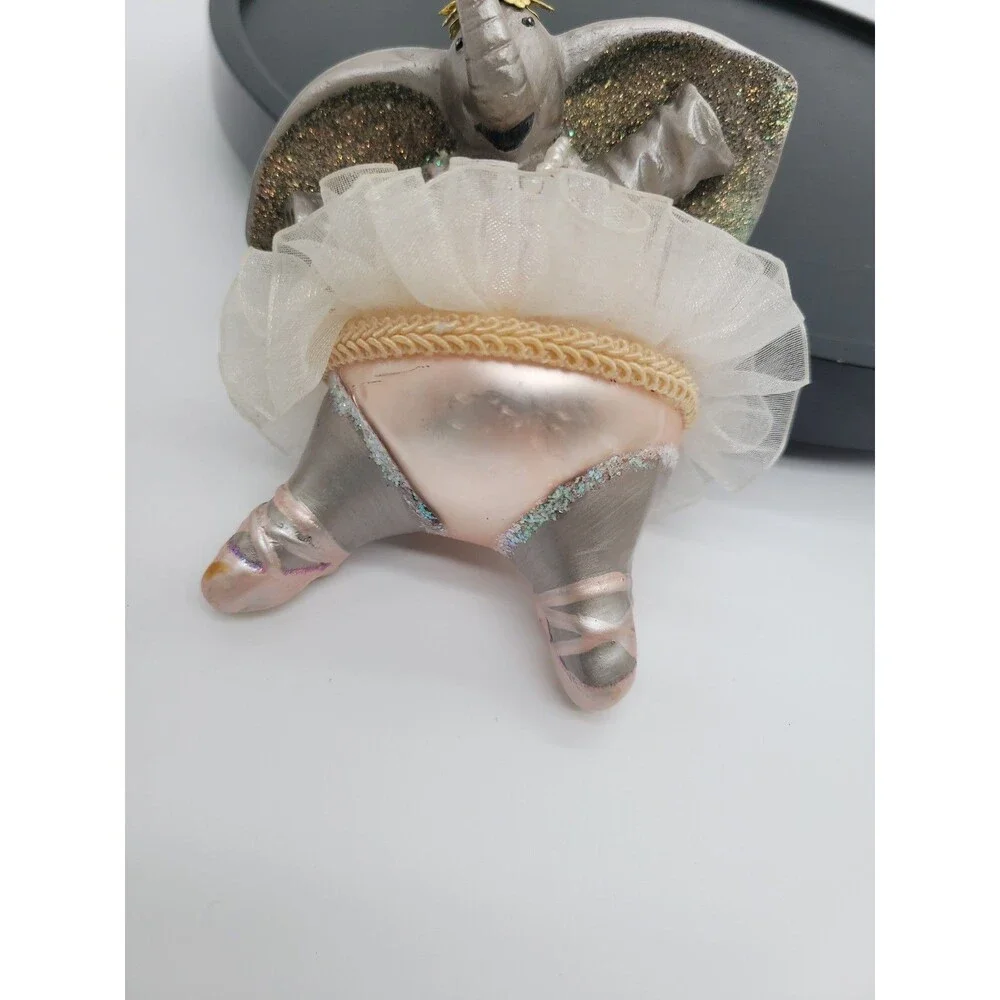 Sugar Plum Dancing Ballerina Elephant Christmas Resin 5